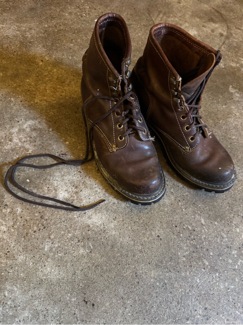 Vintage Brown Combat Boots
